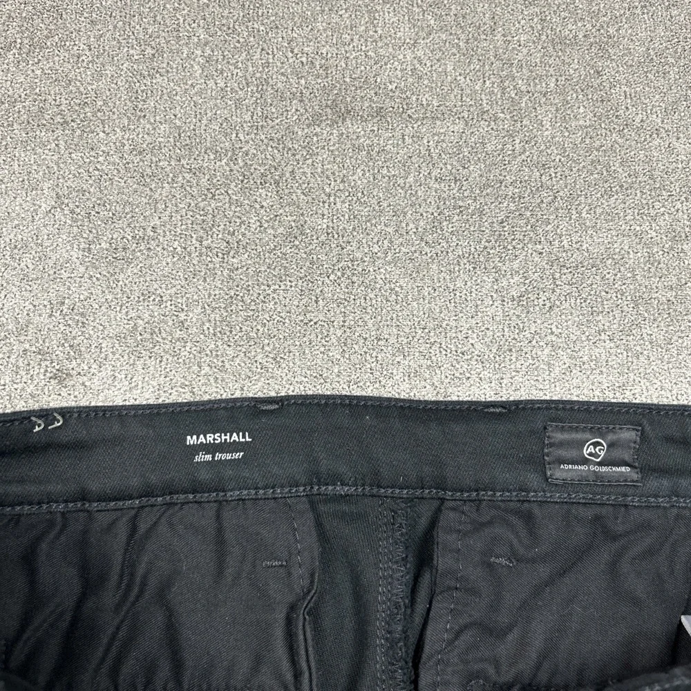 AG Adriano Goldschmied Men Jeans 34 x 34 Marshall Slim Straight Trouser Black